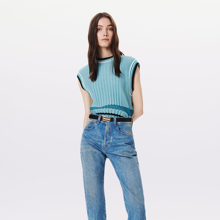 Knitted Crew Neck Summer Sweater Top