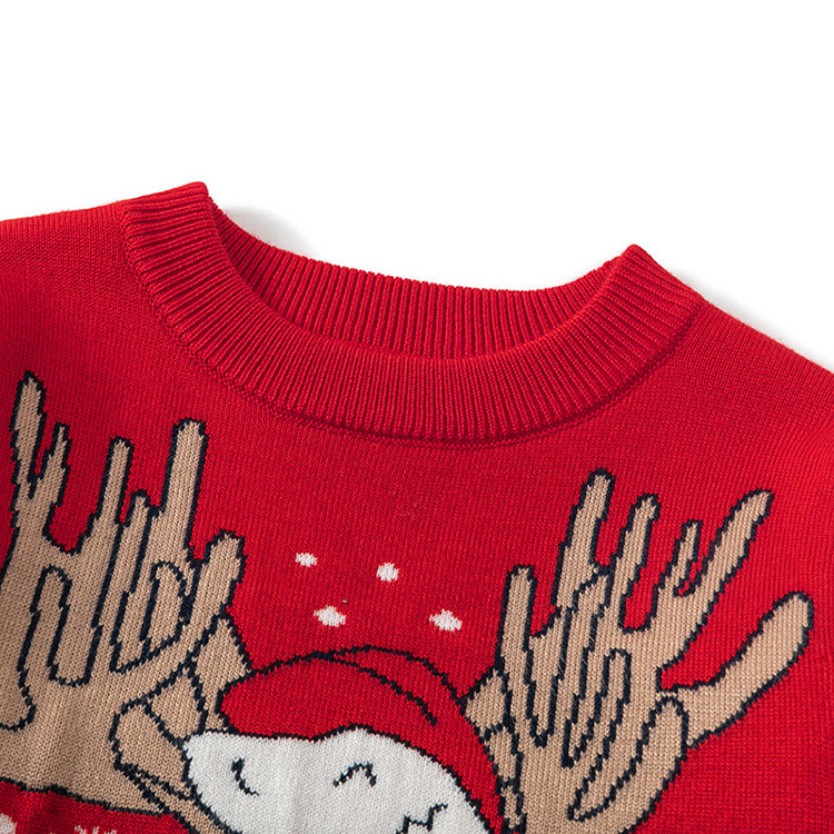 Christmas Elk Children's Knitted Pullover Sweater