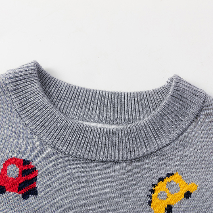 Boy's Cartoon Long-sleeved Knitted Pullover