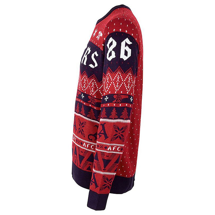 Acrylic Knitted Crewneck Christmas Football Jumper
