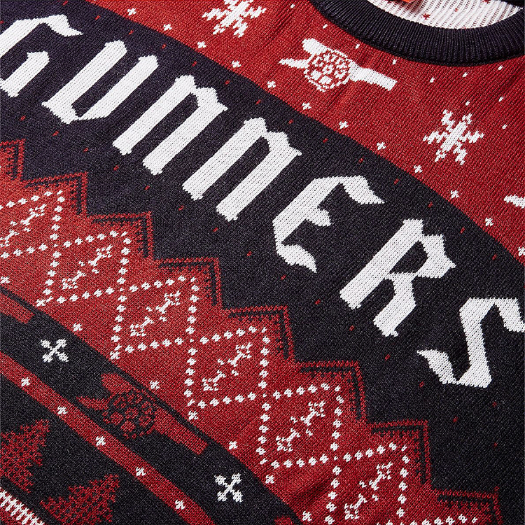 Acrylic Knitted Crewneck Christmas Football Jumper