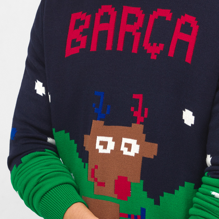 Crewneck Snow Elk Football Christmas Jumper