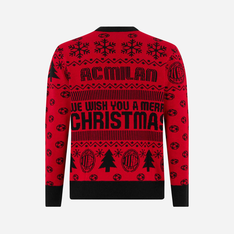 Factory Crewneck Football Knitted Xmas Jumper