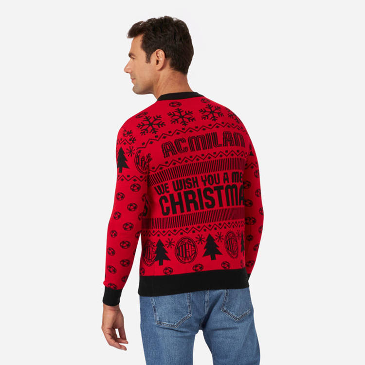 Factory Crewneck Football Knitted Xmas Jumper