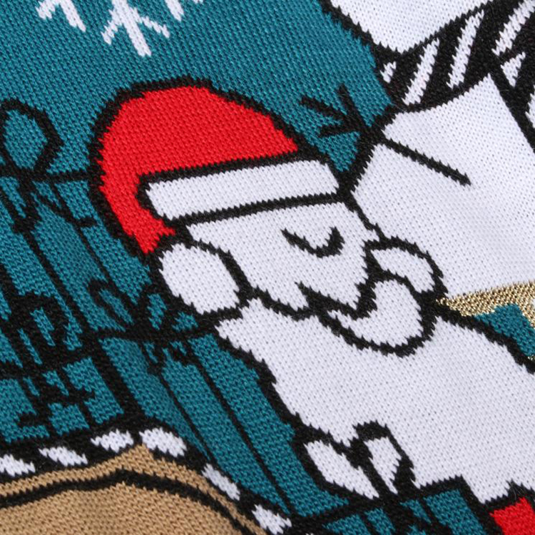 Factory Knitted Kid Christmas Football Sweater