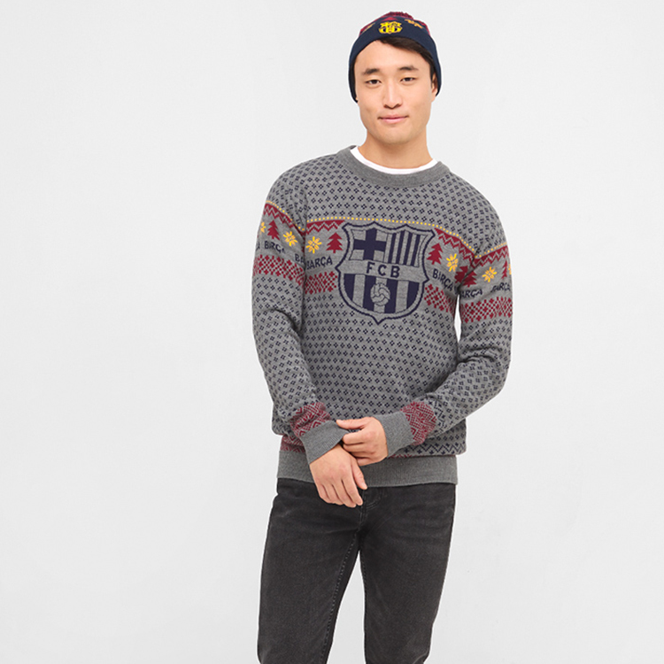 Men Football Christmas Tree Pullover Sweater