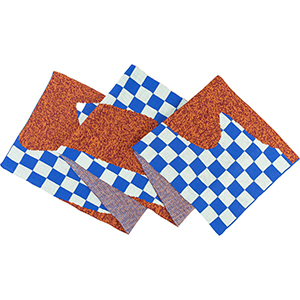 Winter Checkerboard Scarf Blue