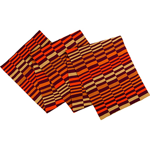 Women's Striped Knitted Scarf Red