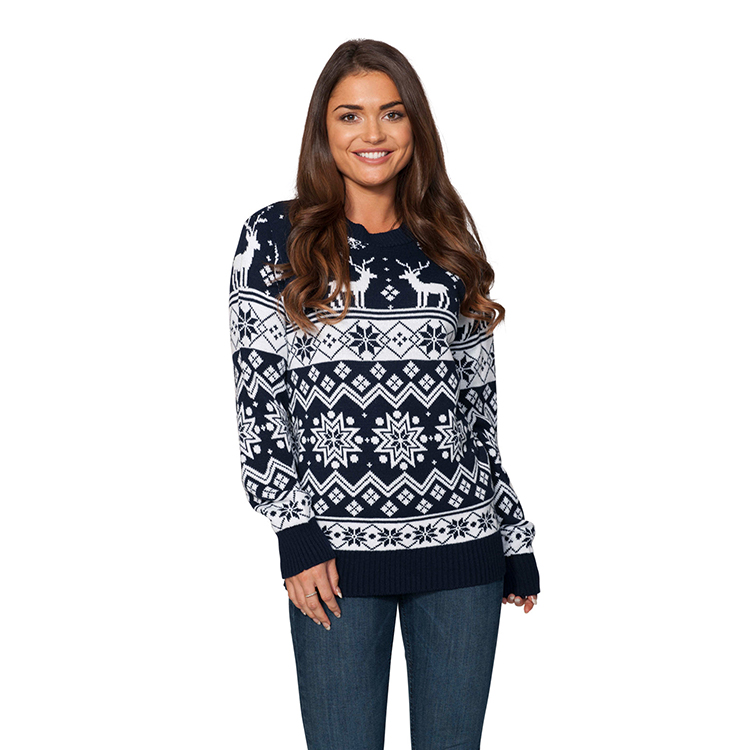Black Knitted Xmas Family Sweater