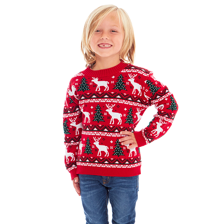 Knitted Jacquard Elk Christmas Sweater